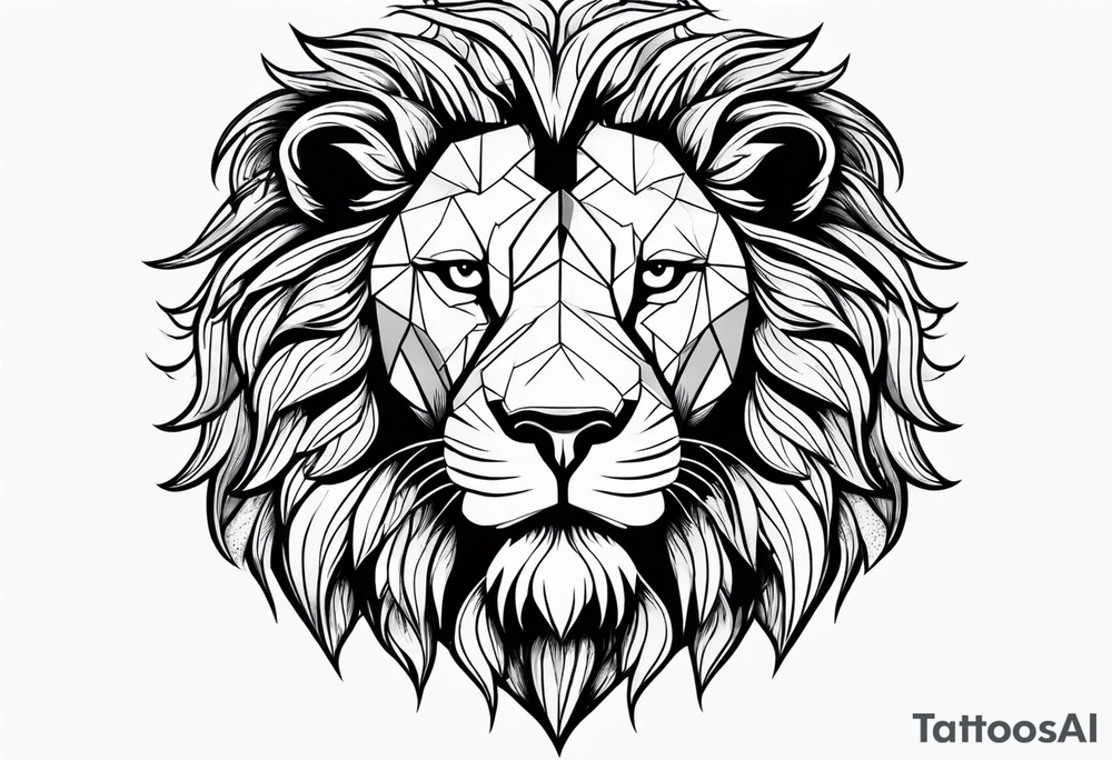 Lion head angry tattoo idea