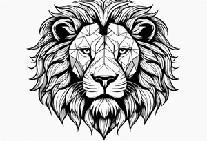 Lion head angry tattoo idea