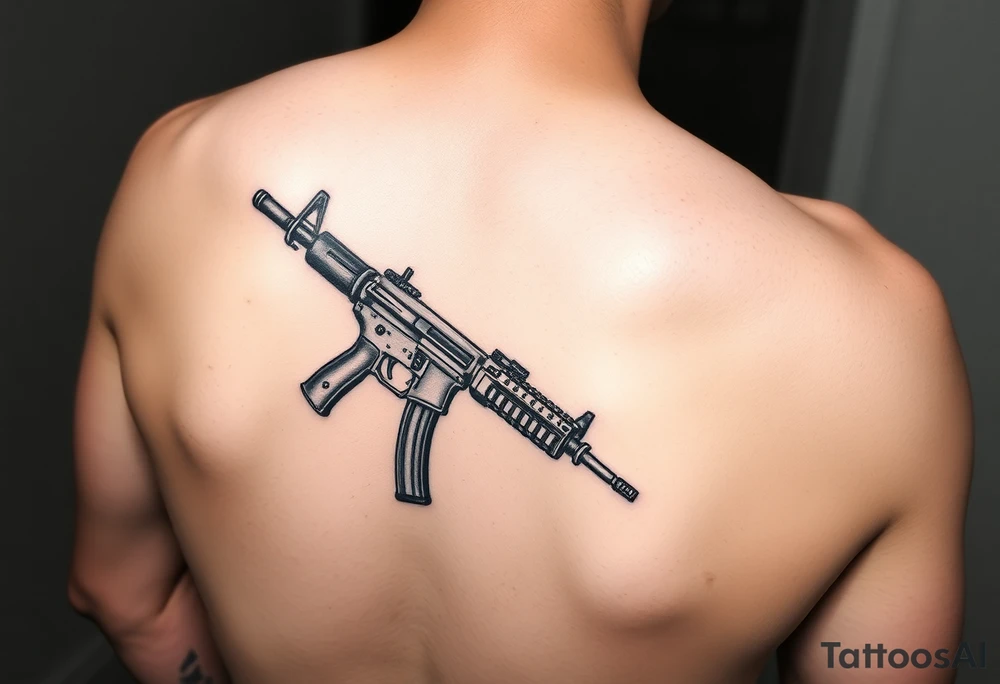 ak 47 and a uzi tattoo idea