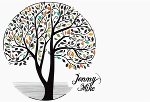 tree with words as branches. branches read Jenny, Mike, Warren, 
Elaine tattoo idea