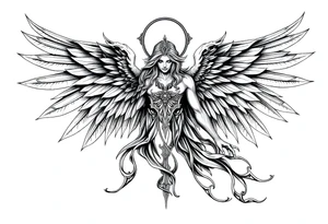 Archangel Azrael tattoo idea