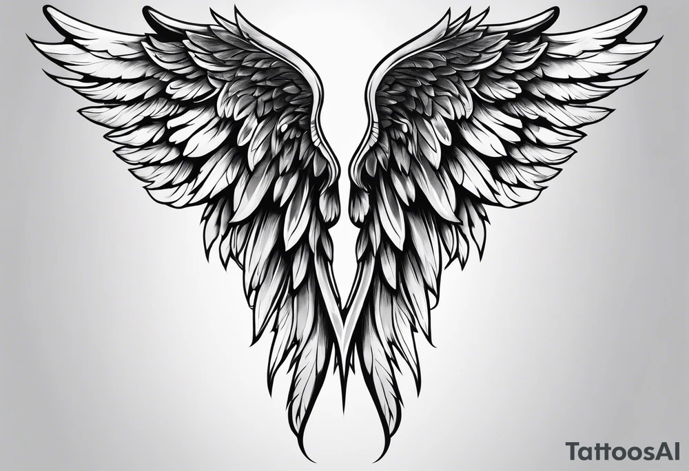 Angel wing tattoo idea