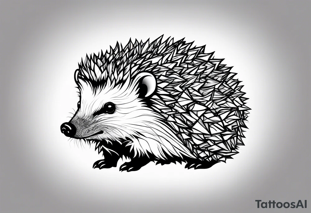 Autism Awareness Hedgehog puzzle piece tattoo idea