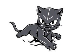 Black panther marvel tattoo idea