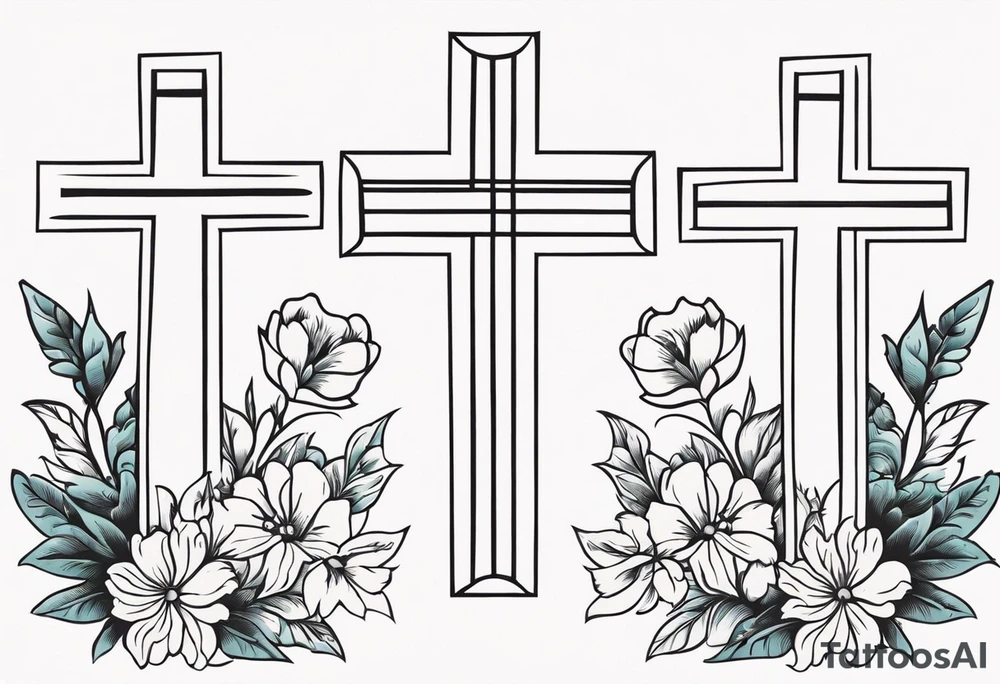 three crosses


vintage flowers
old school vintage simple traditional design 



bold color simple tattoo idea