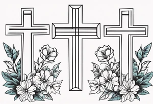 three crosses


vintage flowers
old school vintage simple traditional design 



bold color simple tattoo idea