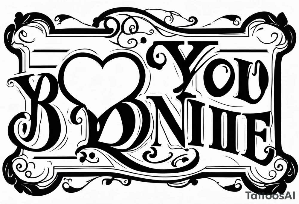 I’ll be yo Bonnie with a heart tattoo idea