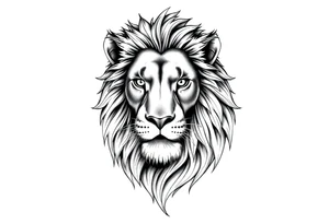Realistic lion tattoo idea