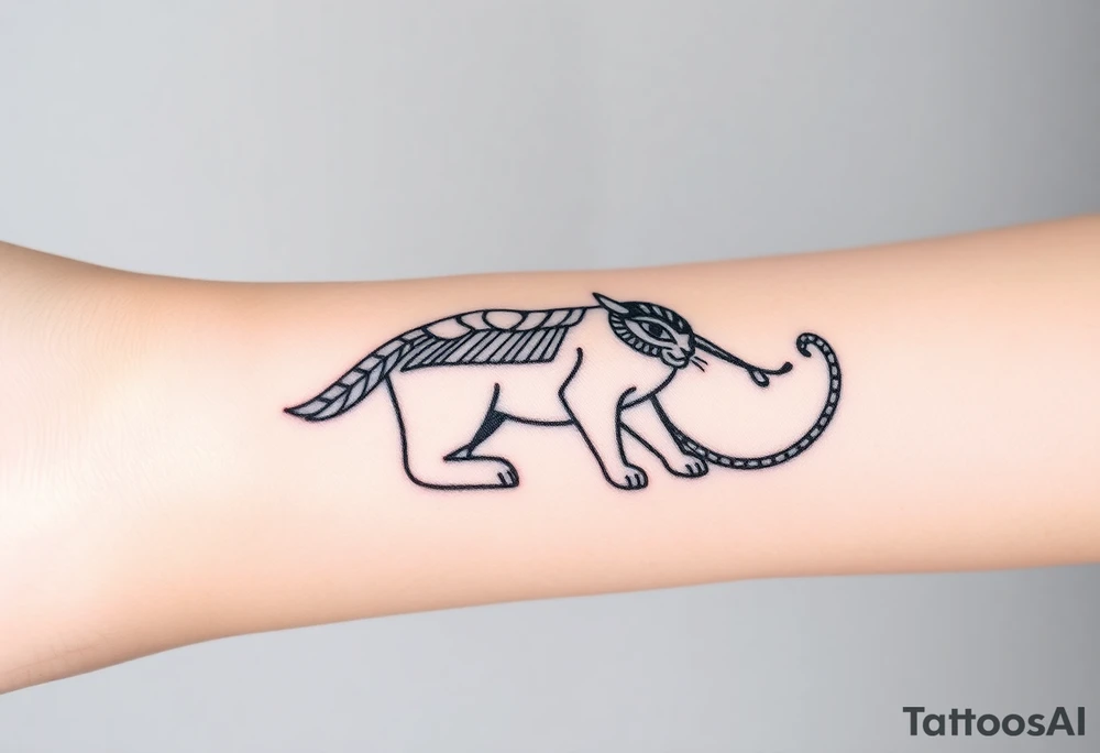 Egyptian cat tattoo idea