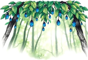 green forest background
blue rain drops tattoo idea