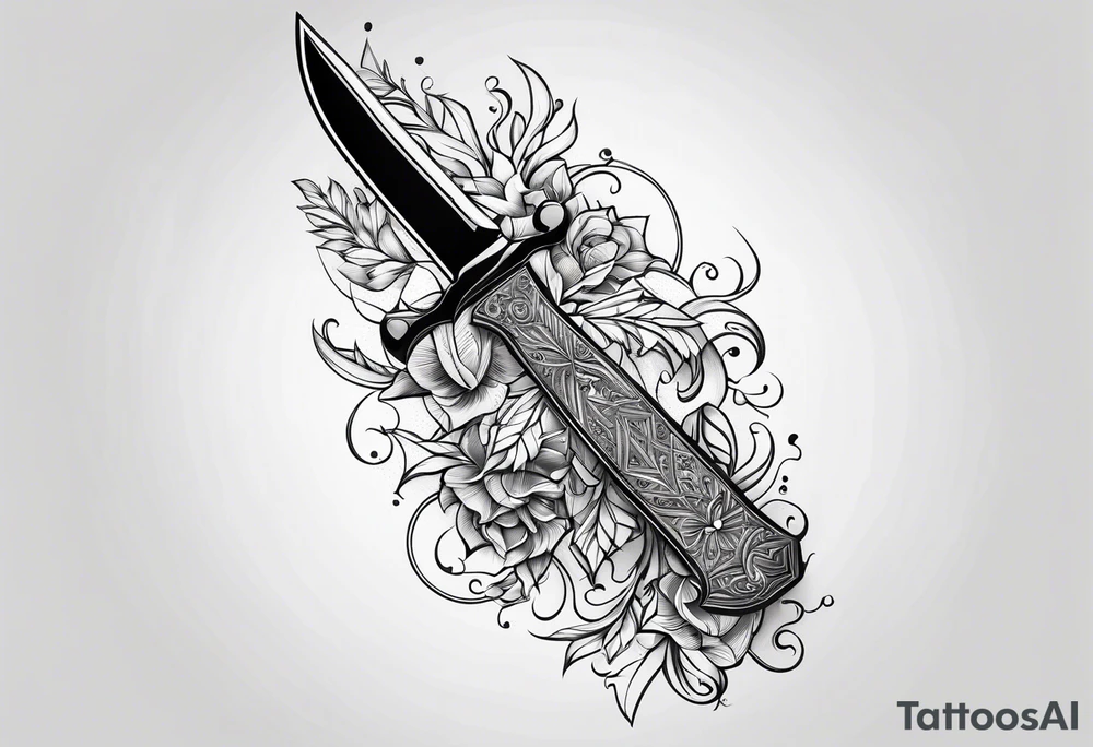 Knife, minimalistic tattoo idea