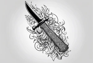Knife, minimalistic tattoo idea