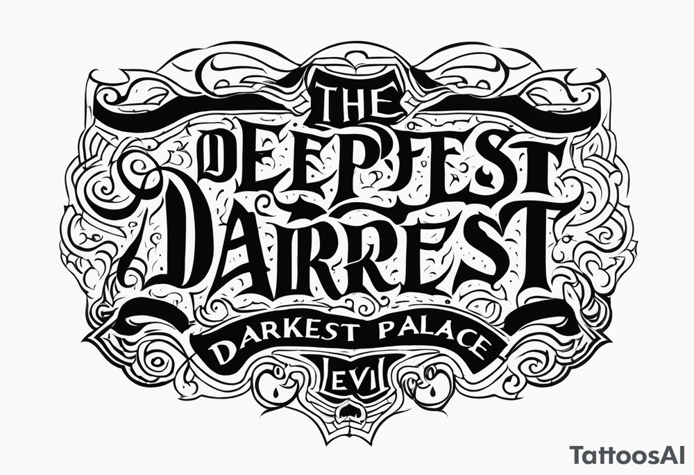 from the deepest darkest place comes evil tattoo idea