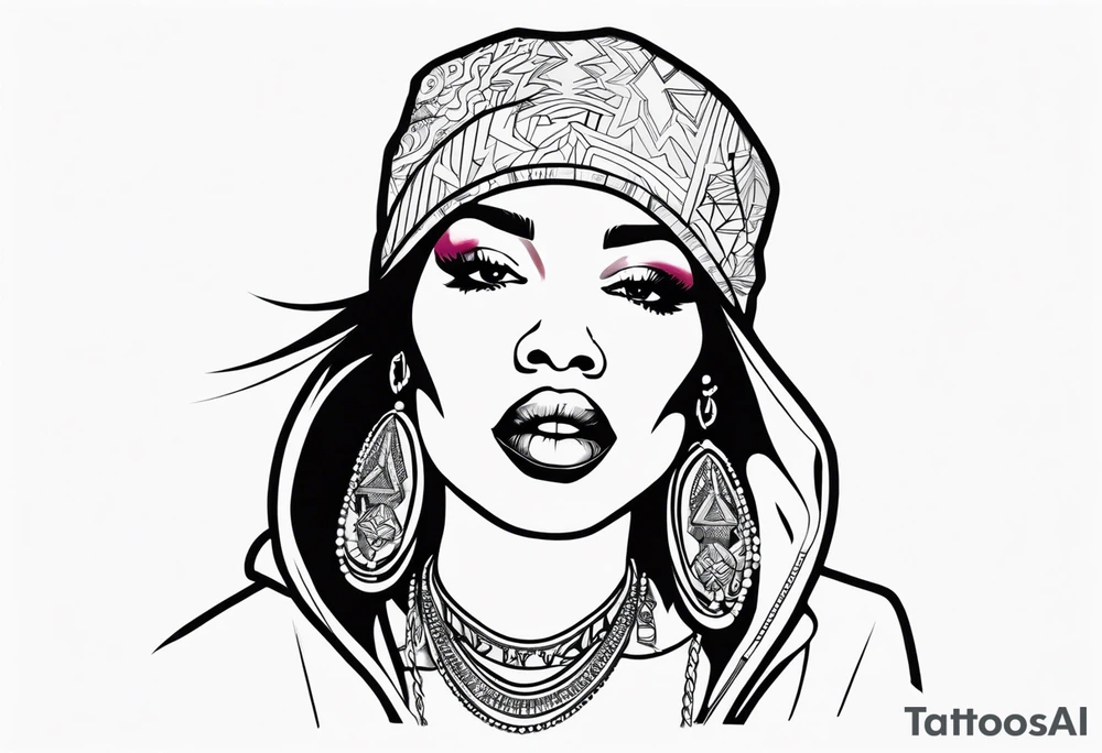 female EMCEE RAPPER tattoo idea