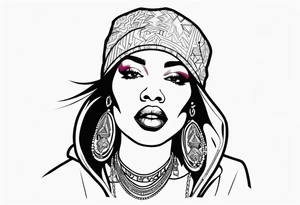 female EMCEE RAPPER tattoo idea