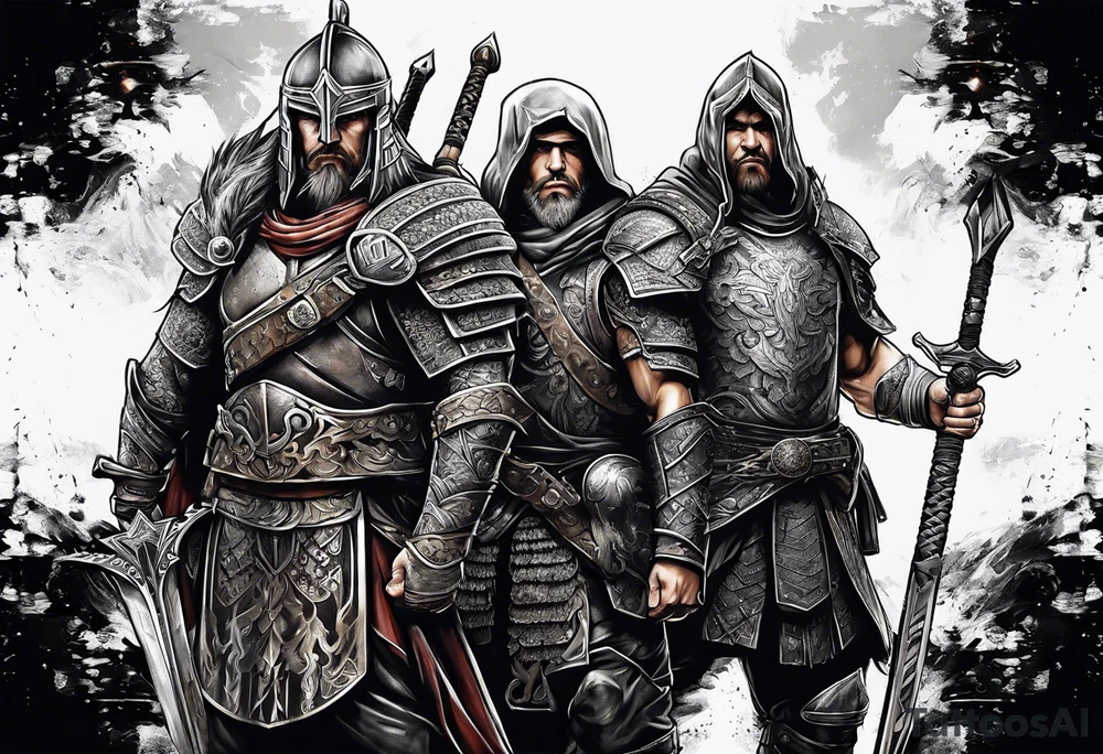 Warrior, brotherhood, loyalty tattoo idea
