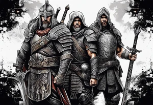 Warrior, brotherhood, loyalty tattoo idea