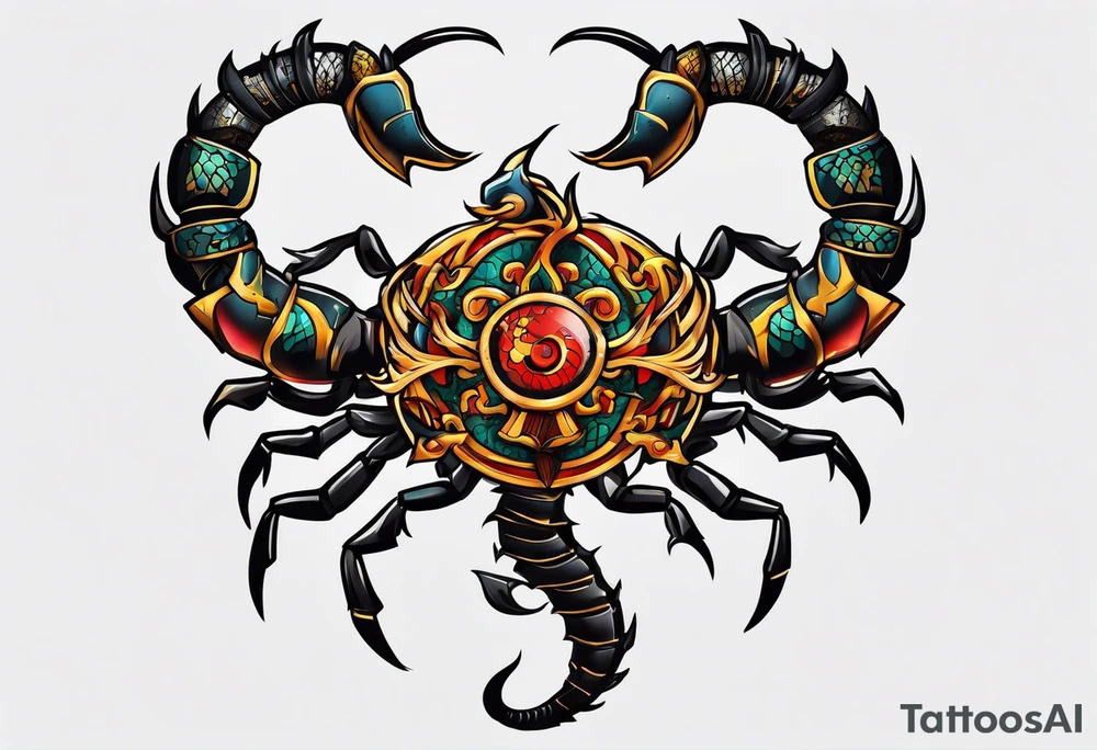 japanese animation scorpion mustang tattoo idea