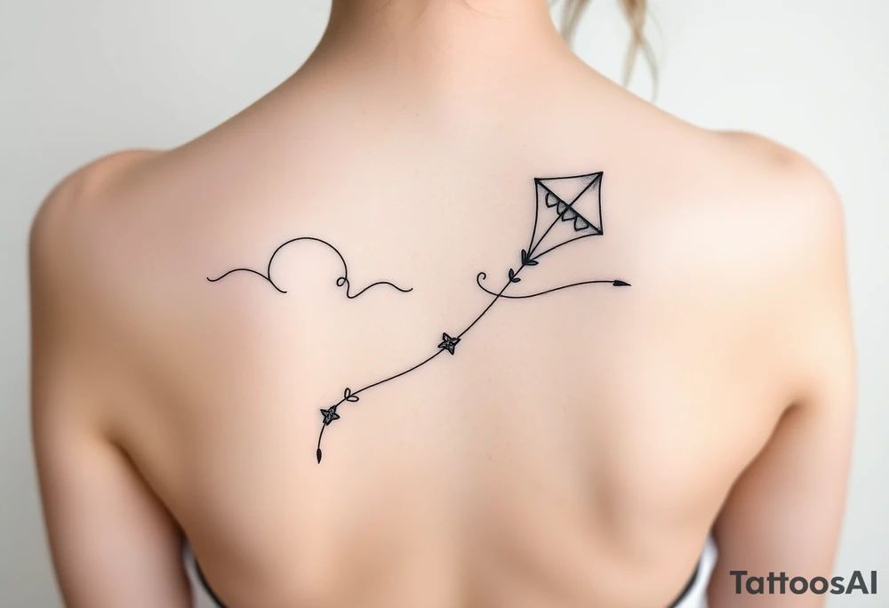 Alice in wonderland kite tattoo idea