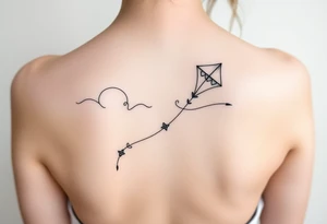 Alice in wonderland kite tattoo idea