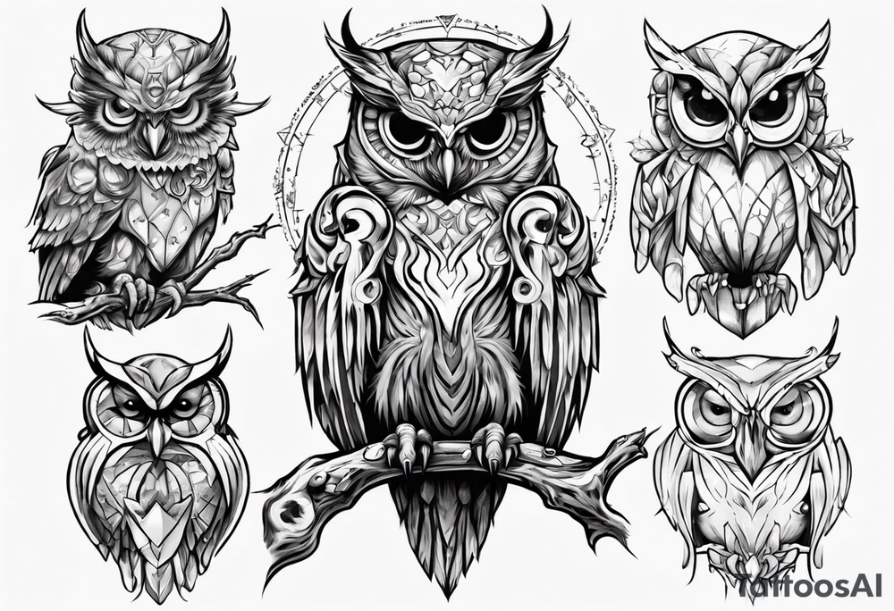 The Demon Owl Stolas, a Prince of Hell who is obsessed with gems, knowledge of astrology and poisonous plants. tattoo idea
