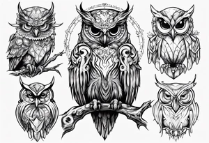 The Demon Owl Stolas, a Prince of Hell who is obsessed with gems, knowledge of astrology and poisonous plants. tattoo idea