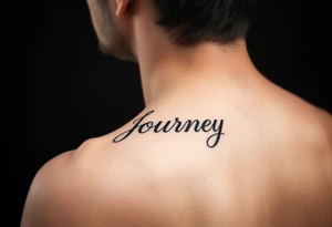 The name Journey on side of neck. tattoo idea