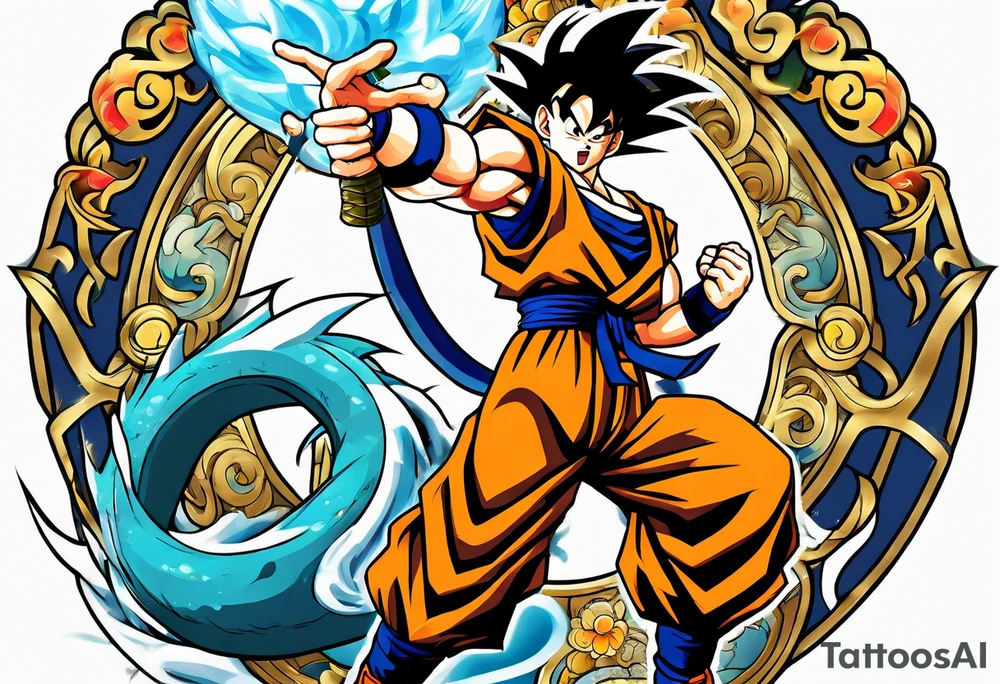 dragon ball full arm tattoo idea