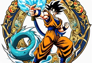 dragon ball full arm tattoo idea
