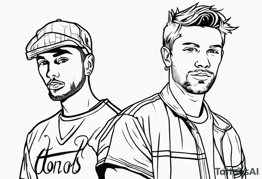 2 sons names Jenson and Noah tattoo idea