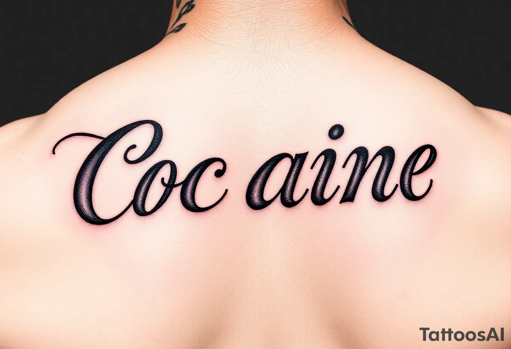 Cocaine written on somebody's foot to be tattooed tattoo idea