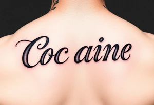 Cocaine written on somebody's foot to be tattooed tattoo idea