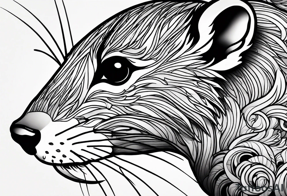 Wood rat, feminine, gentle, beautiful, small likes tattoo idea