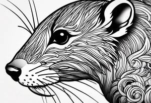 Wood rat, feminine, gentle, beautiful, small likes tattoo idea