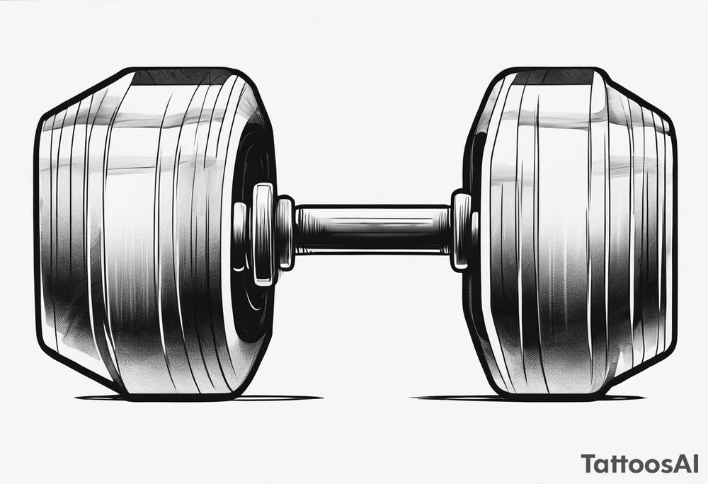 dumbell tattoo idea