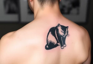 black cat tattoo idea