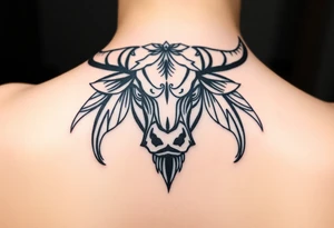 Powerfull majestic bull tattoo idea