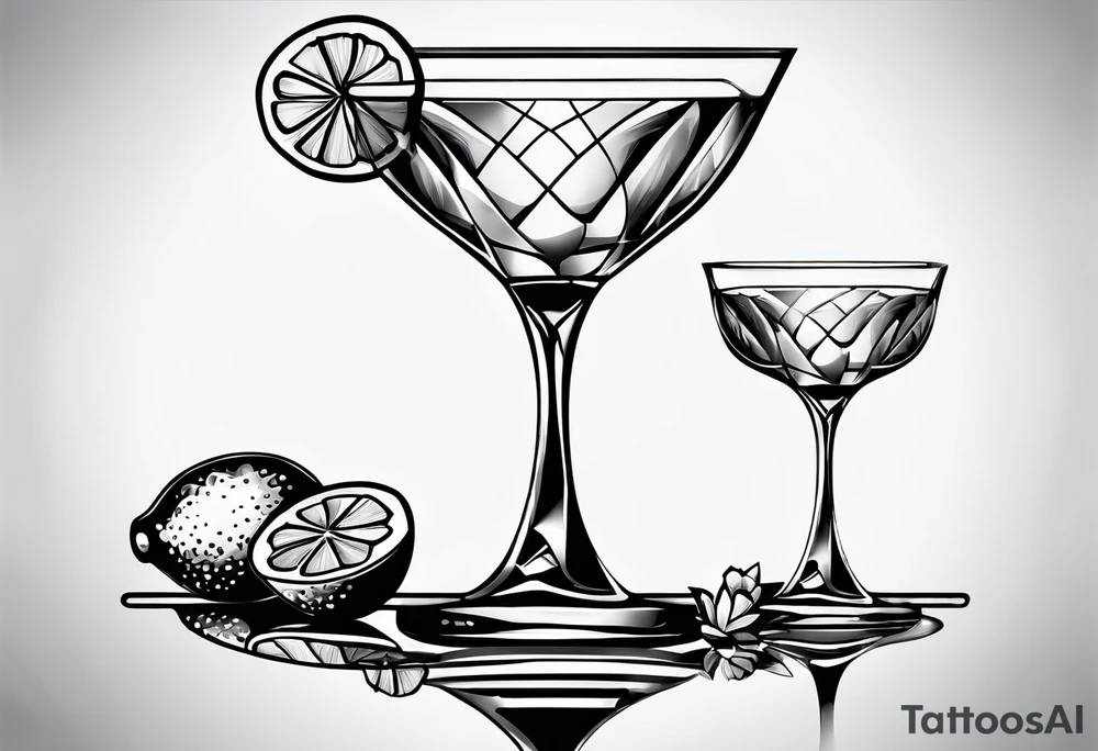coupe cocktail glass
 glass tattoo idea