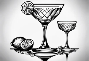 coupe cocktail glass
 glass tattoo idea