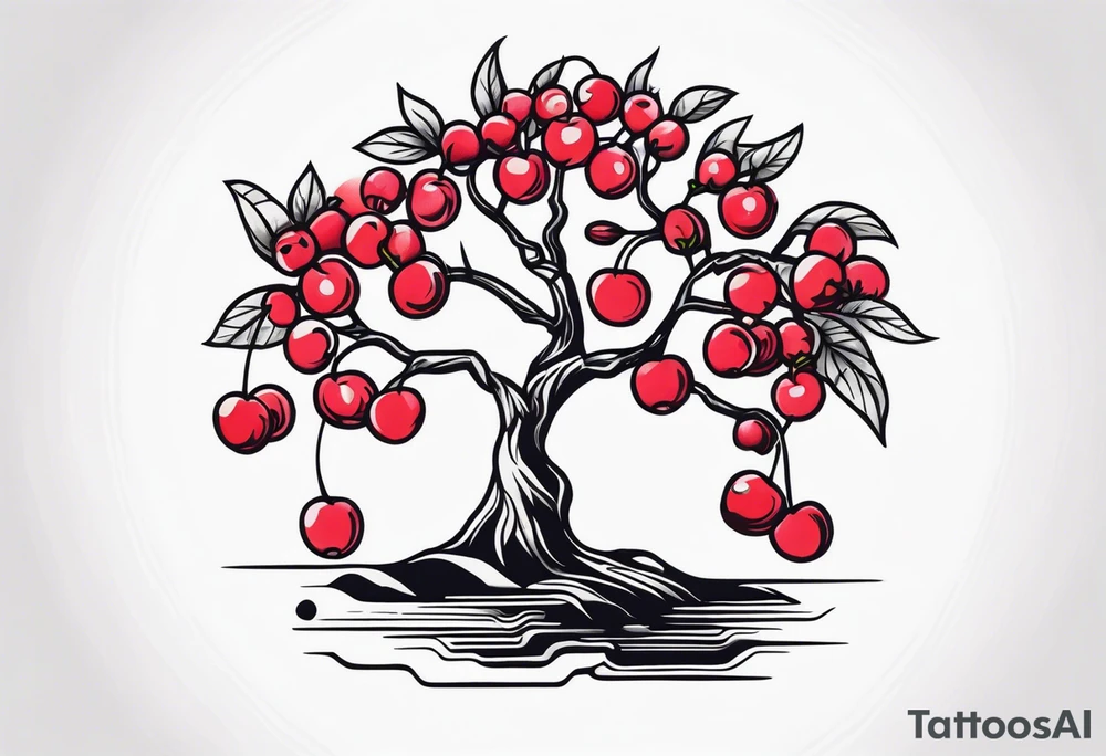 Cherry tree tattoo idea