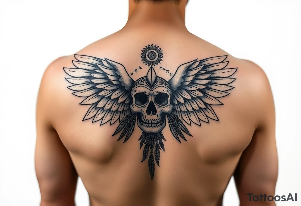 Create a mexican Aztec tattoo with life and death as the theme for the inner bicep. None of what your creating is what im looking for tattoo idea