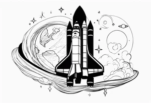 space shuttle tattoo idea