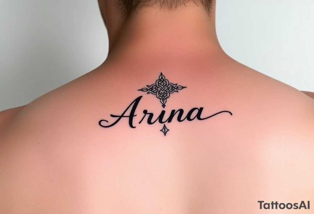 Name ARIA minimal tattoo idea