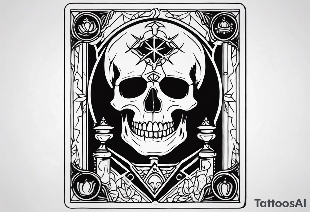 Hierophant skeleton 
tarot card tattoo idea