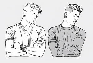 Gay outlines tattoo idea