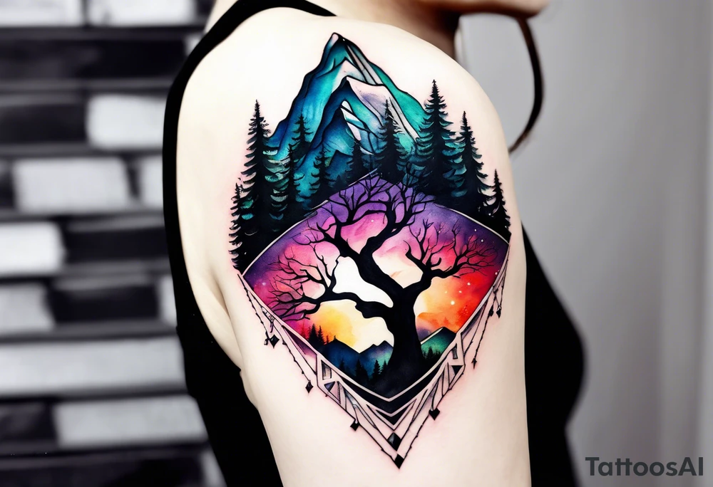 Trees
Mountains tattoo idea