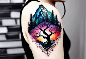Trees
Mountains tattoo idea