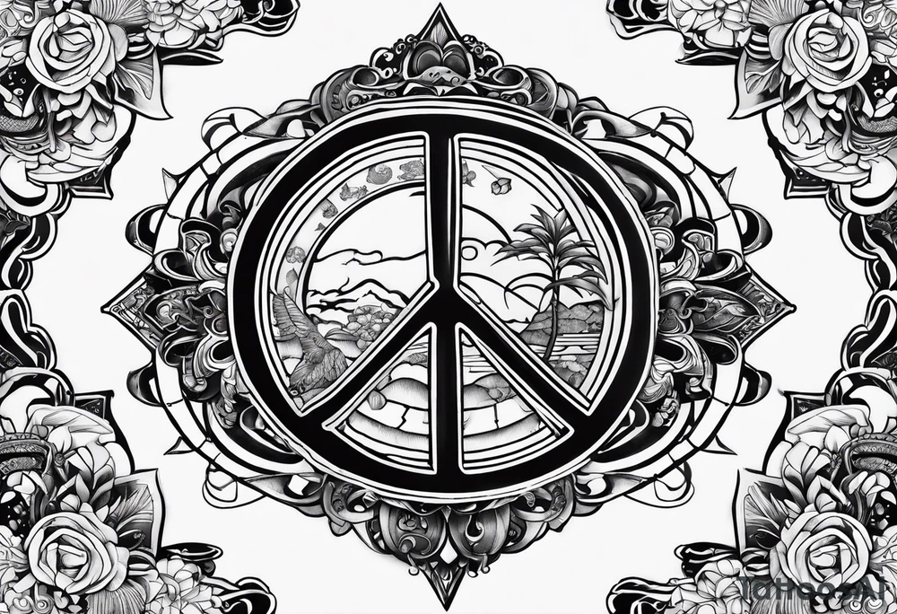words about peace and tranquility tattoo idea