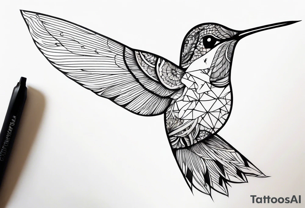 Humming bird tattoo idea