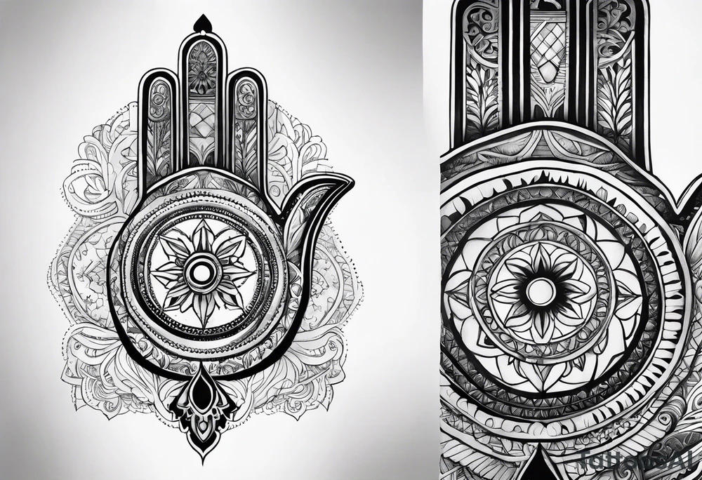the hand of Fatima tattoo idea